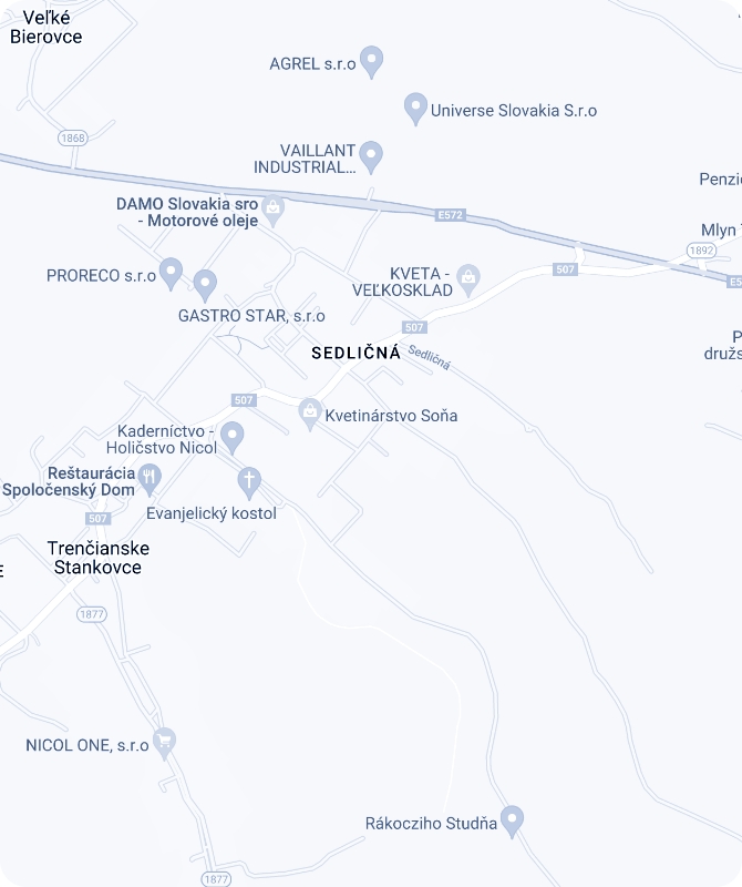 Mapa města Sedličná